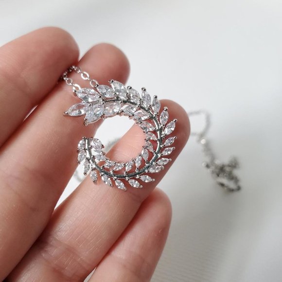 Sterling Silver Earrings Pendant Necklace Set - Picture 5 of 14